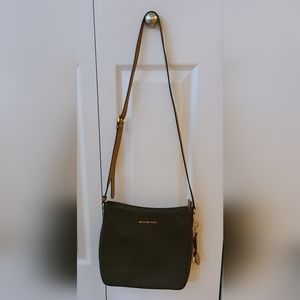 Michael Kors Jet Set Crossbody Bag – Brown MK Logo Canvas Purse - NWOT